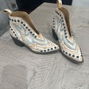 Circle G Western Ankle Boots - Multicolor 6.5